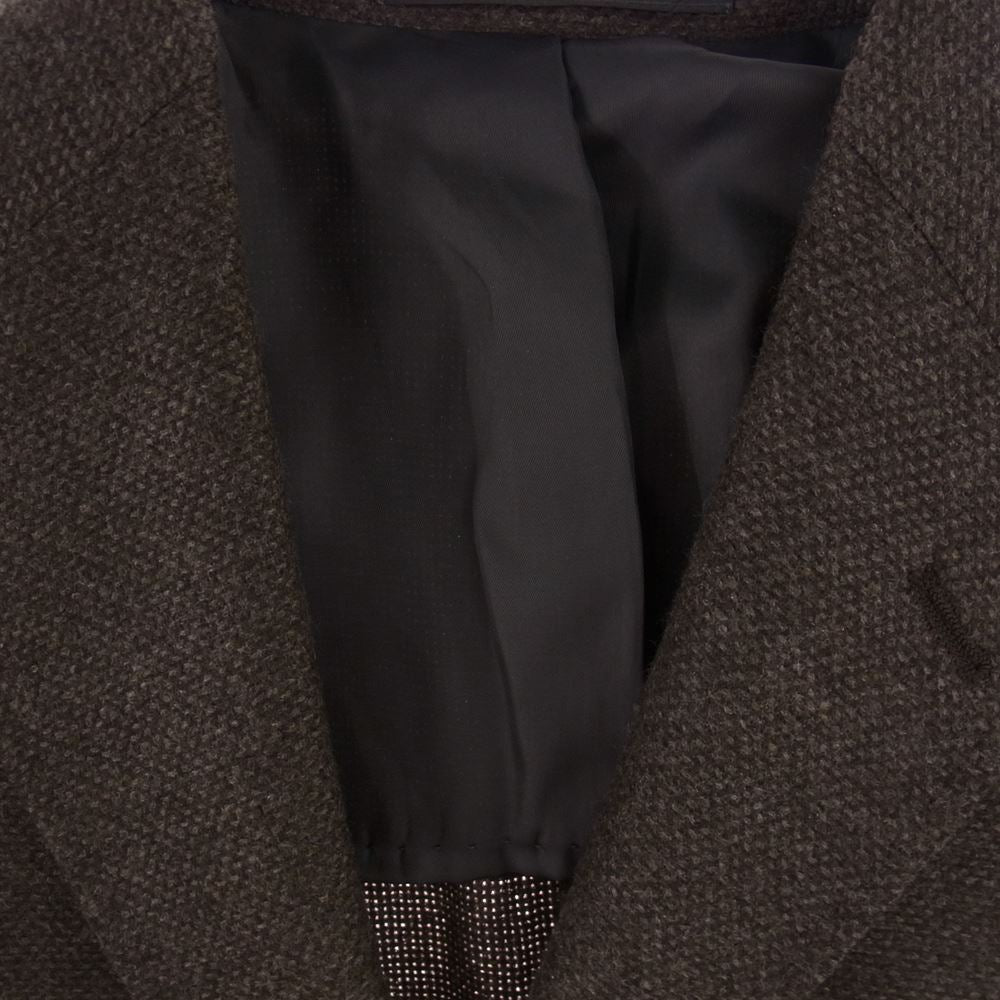 ブルーエグリージオ U3AJ06 RING JACKET リングジャケット ウール シルク 段返り 3B テーラードジャケット ブラウン系 44-8Drop【中古】