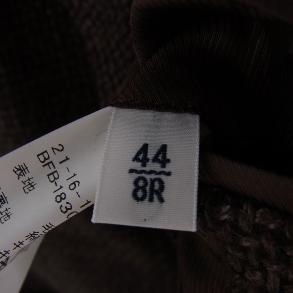 BEAMS ビームス BEAMS F ウール シルク 段返り 3B テーラードジャケット ブラウン系 44/8R【中古】