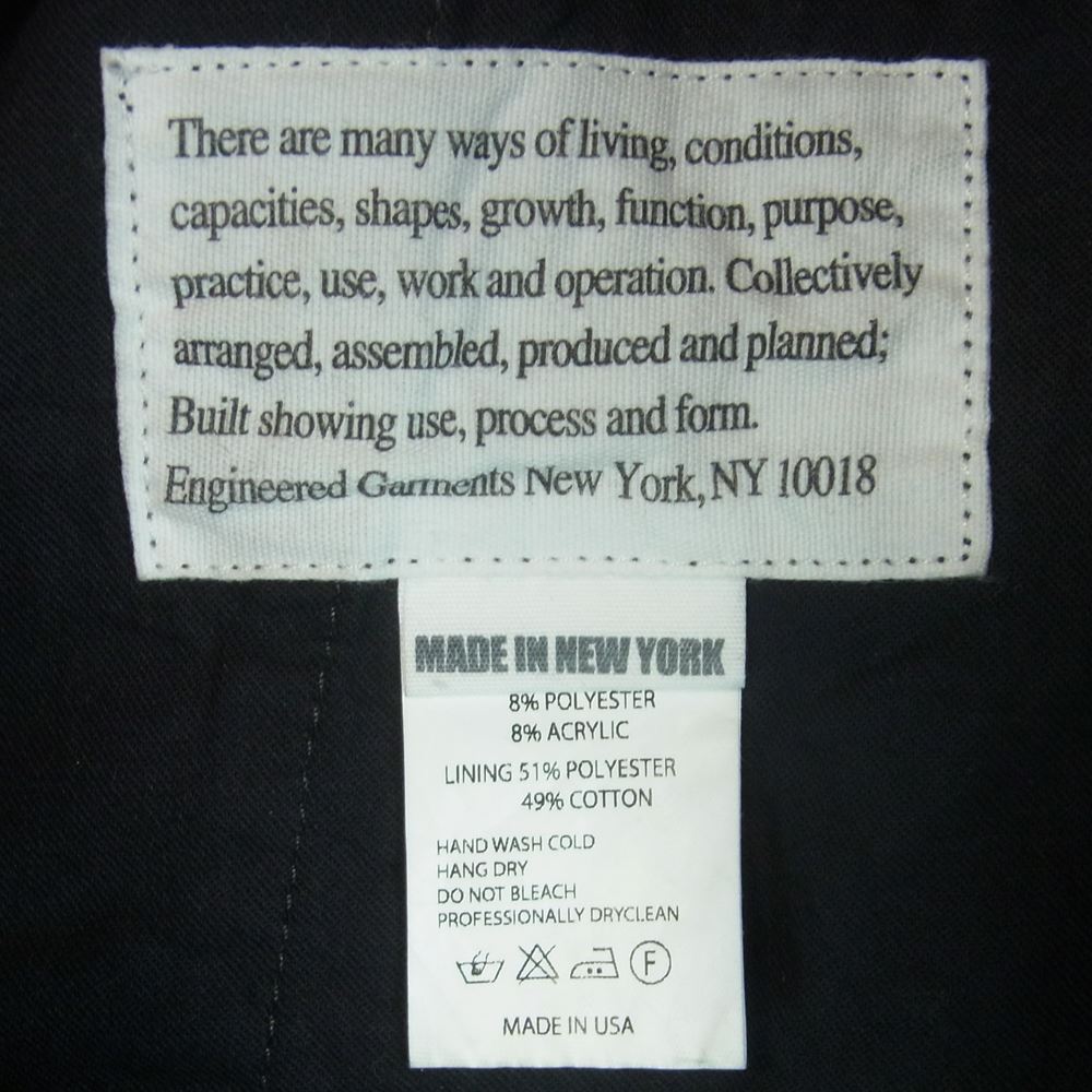 Engineered Garments エンジニアードガーメンツ シンチバック コットン ポリエステル ダブル スラックス パンツ ダークグレー系 30【中古】