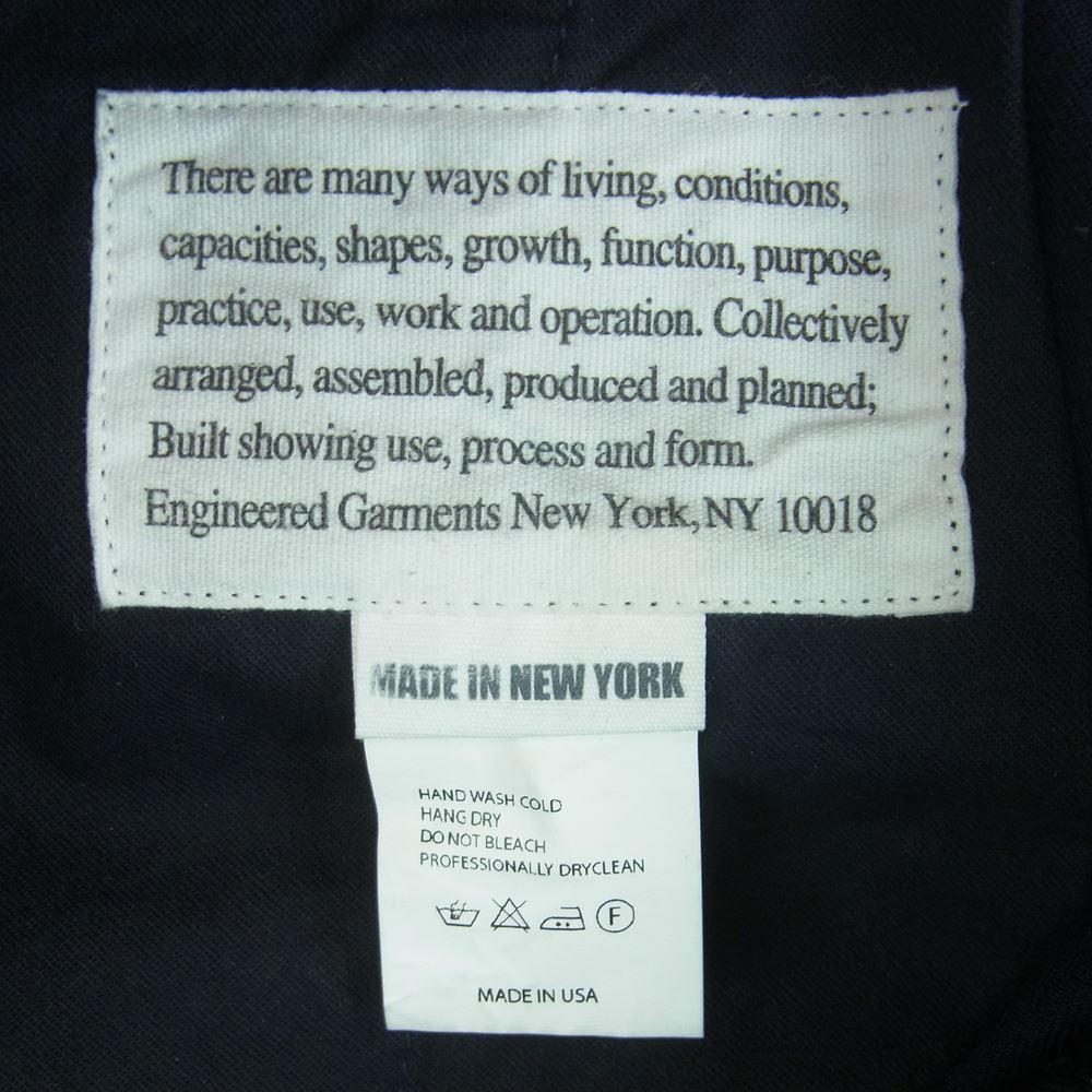 Engineered Garments エンジニアードガーメンツ サイドアジャスター ウール スラックス パンツ ダークネイビー系 28【中古】