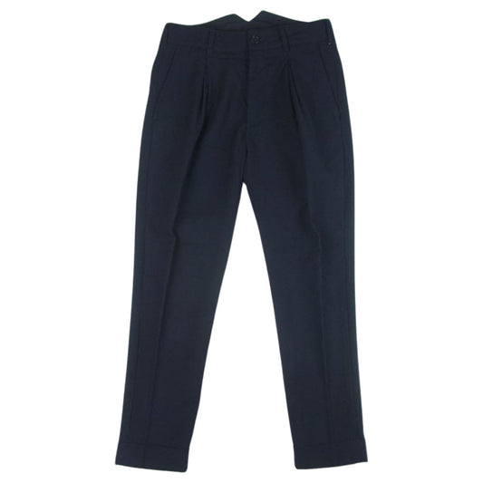 Engineered Garments エンジニアードガーメンツ シンチバック ウール ダブル スラックス パンツ ネイビー系 28【中古】