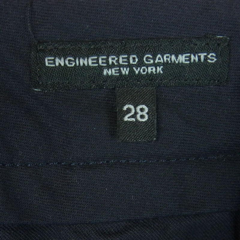 Engineered Garments エンジニアードガーメンツ シンチバック ウール ダブル スラックス パンツ ネイビー系 28【中古】