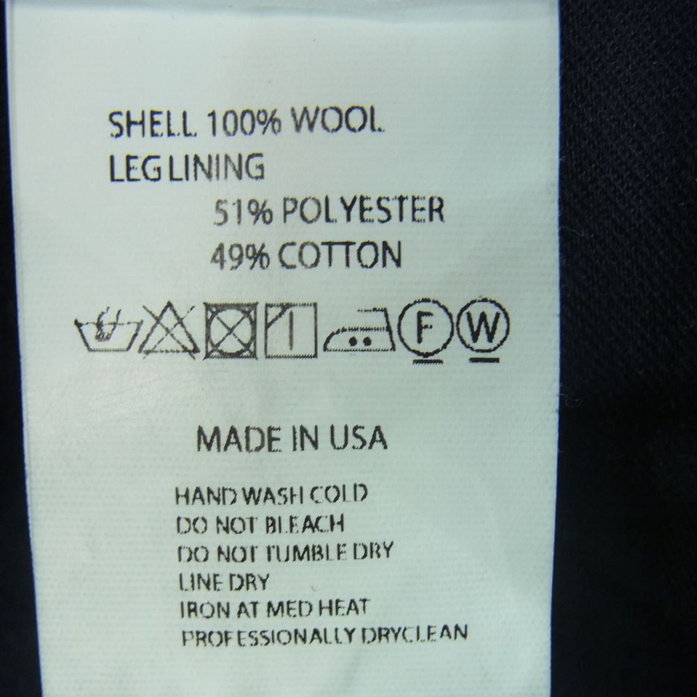 Engineered Garments エンジニアードガーメンツ シンチバック ウール ダブル スラックス パンツ ネイビー系 28【中古】