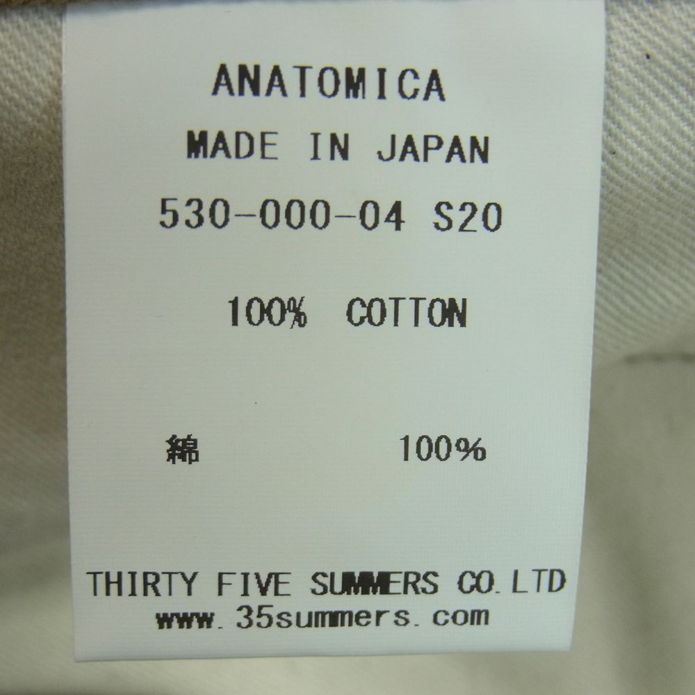 ANATOMICA アナトミカ 530-000-04 S20 コットン テーパード チノ パンツ コットン 日本製 ベージュ系 31【美品】【中古】