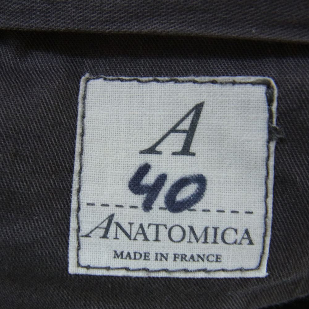 ANATOMICA アナトミカ フランス製 コーデュロイ シンチバック ボタンフライ パンツ カーキ系【中古】