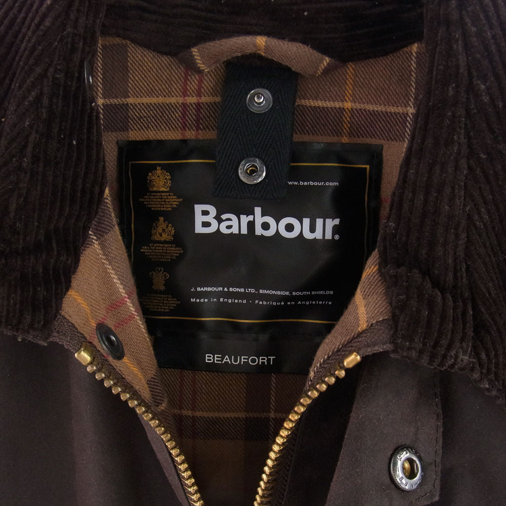 Barbour バブアー イングランド製 BEAUFORT ビューフォート 3ワラント オイルド ハンティングジャケット ダークブラウン系 C34/86CMS【中古】