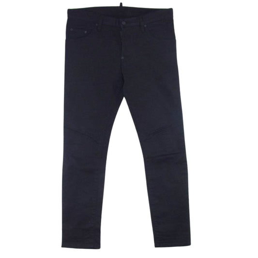 DSQUARED2 ディースクエアード 19SS S74LB0499 STRETCH BULL GARMENT DYED SKATER ストレッチ ブル ガーメントダイ スケーター ジーンズ デニム ブラック系 48【中古】