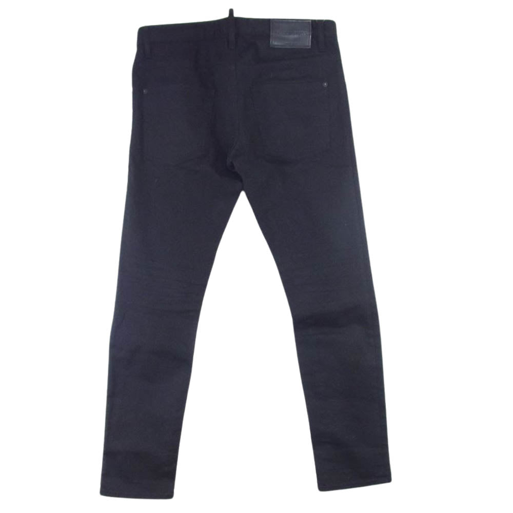 DSQUARED2 ディースクエアード 19SS S74LB0499 STRETCH BULL GARMENT DYED SKATER ストレッチ ブル ガーメントダイ スケーター ジーンズ デニム ブラック系 48【中古】