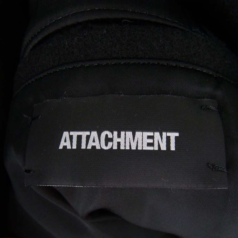 ATTACHMENT アタッチメント AC32-210 ヘビーメルトン Pコート ブラック系 3【中古】
