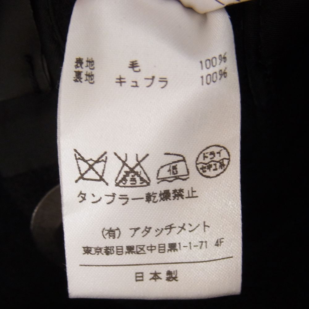 ATTACHMENT アタッチメント AC32-210 ヘビーメルトン Pコート ブラック系 3【中古】