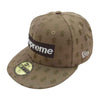 Supreme シュプリーム 18SS × New Era Monogram Box Logo ニューエラ モノグラム ボックスロゴ ベースボール キャップ ライトブラウン系 57.7cm【美品】【中古】