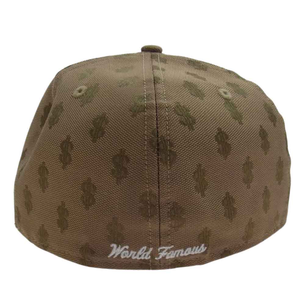 Supreme シュプリーム 18SS × New Era Monogram Box Logo ニューエラ モノグラム ボックスロゴ ベースボール キャップ ライトブラウン系 57.7cm【美品】【中古】