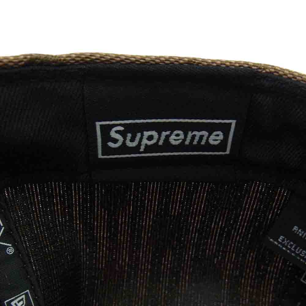 Supreme シュプリーム 18SS × New Era Monogram Box Logo ニューエラ モノグラム ボックスロゴ ベースボール キャップ ライトブラウン系 57.7cm【美品】【中古】