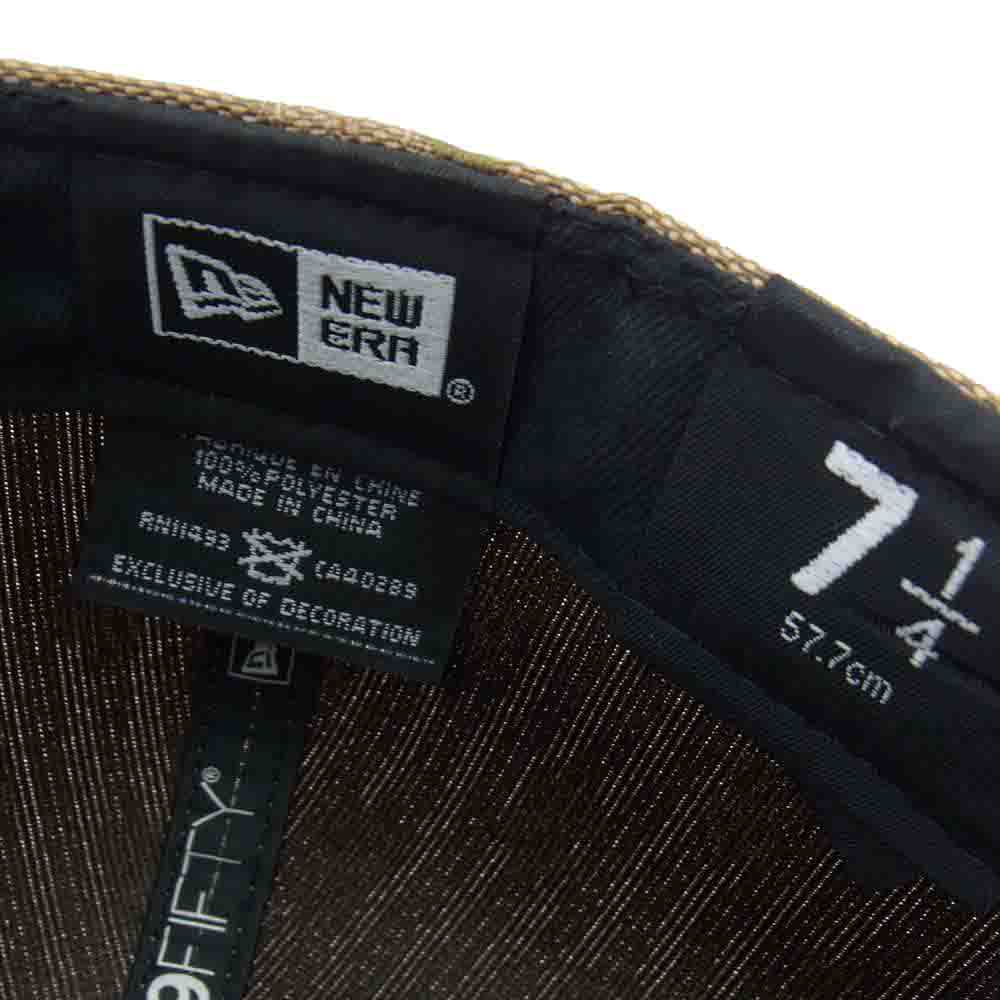 Supreme シュプリーム 18SS × New Era Monogram Box Logo ニューエラ モノグラム ボックスロゴ ベースボール キャップ ライトブラウン系 57.7cm【美品】【中古】