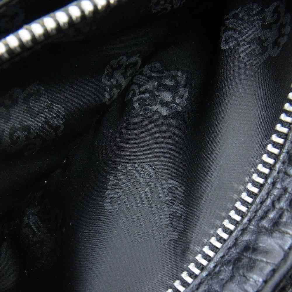 CHROME HEARTS クロムハーツ（原本無） WAVE WALLET ウェーブ ウォレット クロス ボタン ブラック系【中古】