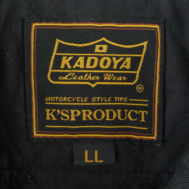 KADOYA カドヤ コットン ジップアップ ジャケット 内キルティング ブラック系 XL【中古】