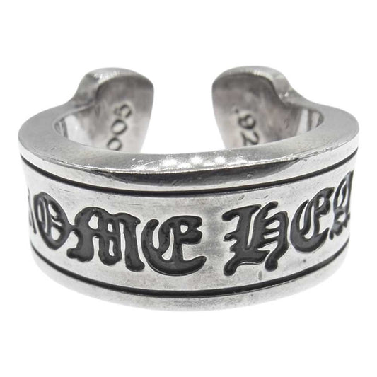 CHROME HEARTS クロムハーツ（原本無） ラージ スクロール ラベル リング シルバー系 19号【中古】