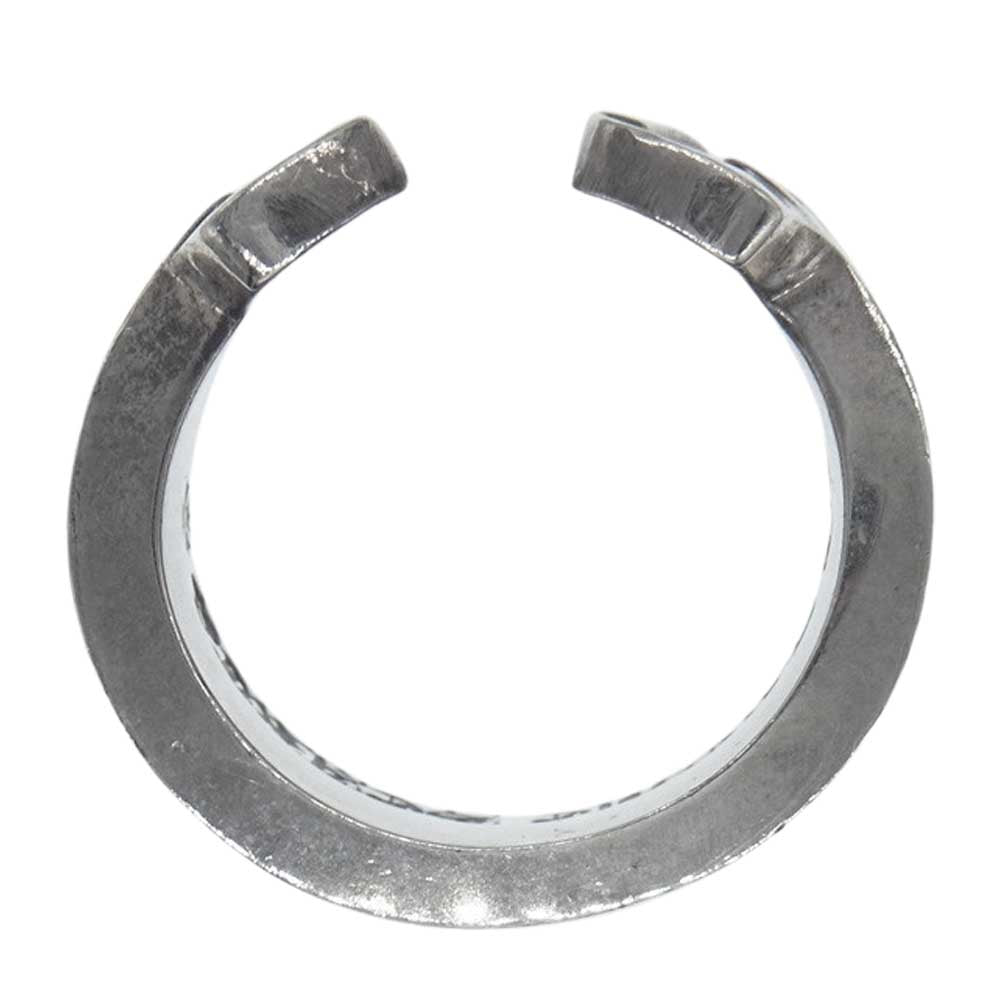 CHROME HEARTS クロムハーツ（原本無） ラージ スクロール ラベル リング シルバー系 19号【中古】
