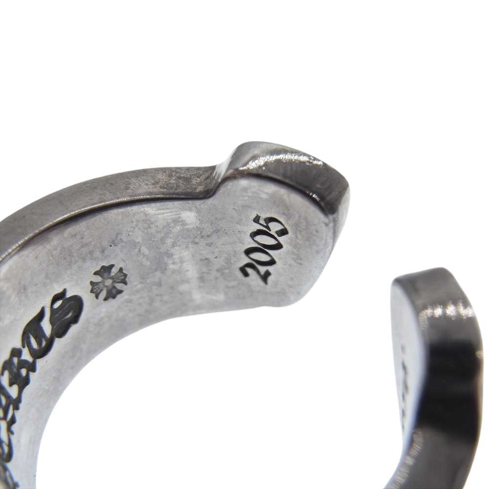 CHROME HEARTS クロムハーツ（原本無） ラージ スクロール ラベル リング シルバー系 19号【中古】