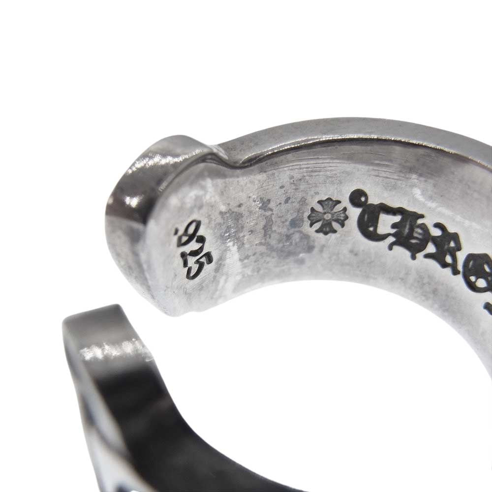 CHROME HEARTS クロムハーツ（原本無） ラージ スクロール ラベル リング シルバー系 19号【中古】
