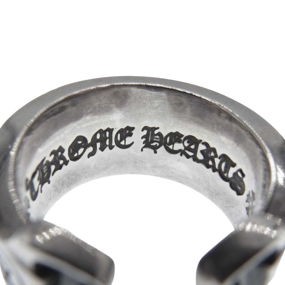 CHROME HEARTS クロムハーツ（原本無） ラージ スクロール ラベル リング シルバー系 19号【中古】
