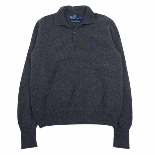 POLO RALPH LAUREN ポロ・ラルフローレン Exclusive of Decoration ブルーポニー刺繍 プルオーバー ニット グレー系 XL【中古】