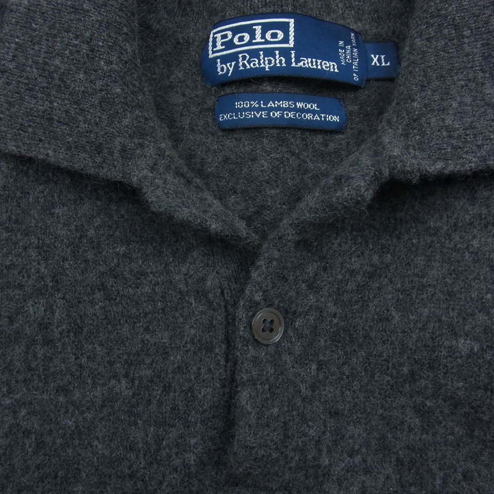 POLO RALPH LAUREN ポロ・ラルフローレン Exclusive of Decoration ブルーポニー刺繍 プルオーバー ニット グレー系 XL【中古】