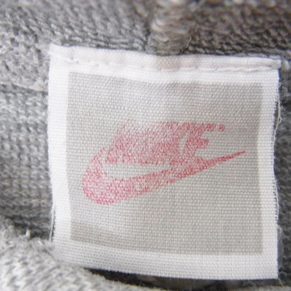 NIKE ナイキ 90s 日本製 スウッシュ ロゴ刺繍 プルオーバー パーカー グレー系 M【中古】