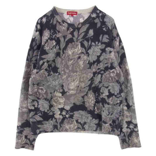 Supreme シュプリーム 19SS Printed Floral Angora Sweater プリンテッド フローラル アンゴラ セーター グレー系 L【中古】