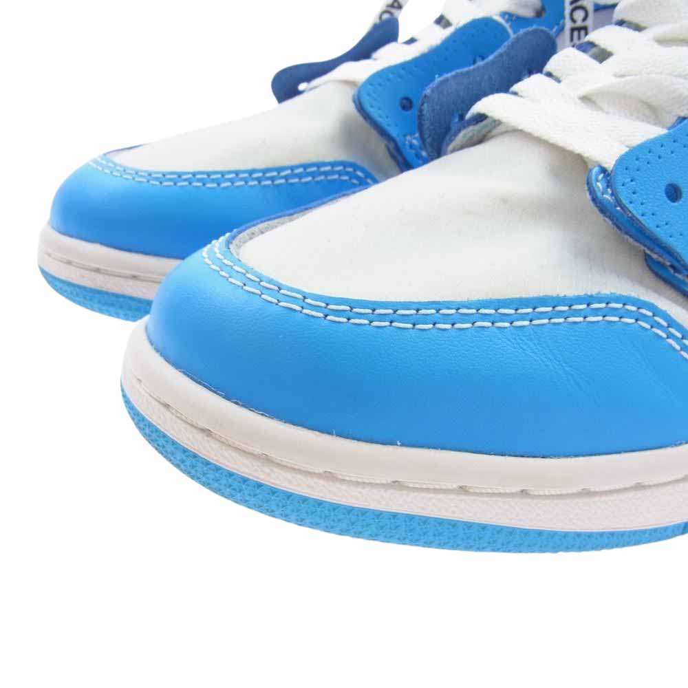 NIKE AIR JORDAN ナイキ ジョーダン AQ0818-148 Off-White Air Jordan 1 High UNC Powder Blue オフホワイト エアジョーダン パウダーブルー ハイカット スニーカー ライトブルー系 27cm【中古】