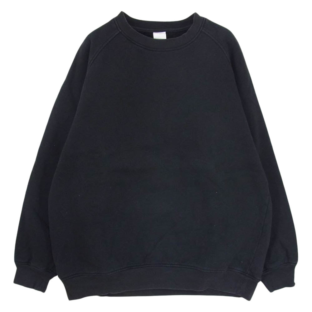 COMOLI コモリ 22SS U03-05003 コットン 吊裏毛 クルーネック スウェット ブラック系 3【中古】