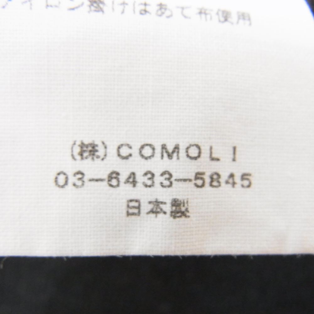 COMOLI コモリ 22SS U03-05003 コットン 吊裏毛 クルーネック スウェット ブラック系 3【中古】