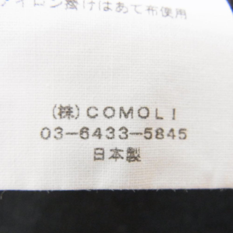 COMOLI コモリ 22SS U03-05003 コットン 吊裏毛 クルーネック スウェット ブラック系 3【中古】