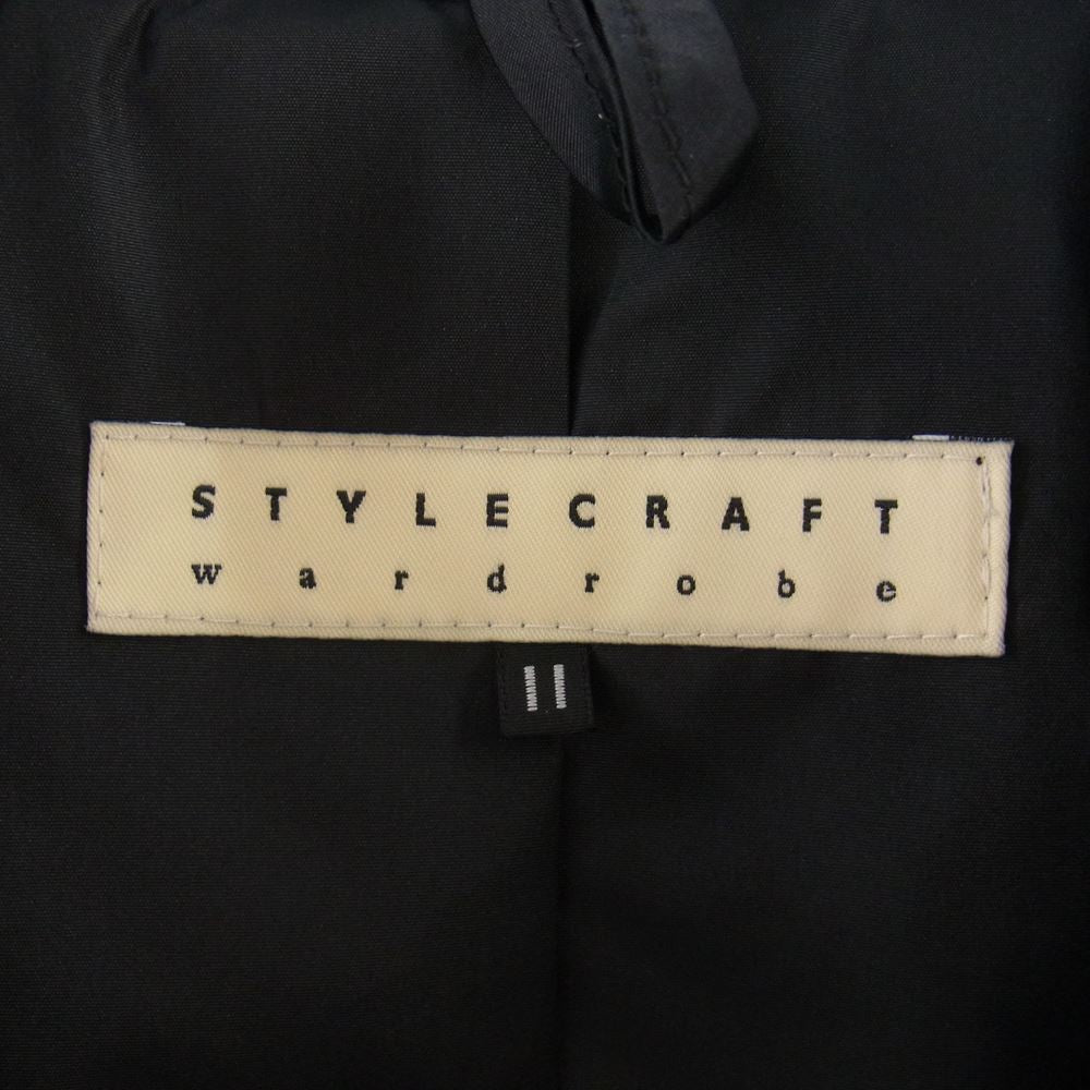 スタイルクラフト ワードローブ WADDED COAT 中綿 コート ブラック系【中古】