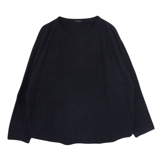 COMOLI コモリ 22AW W03-05013 シルクフリース 長袖クルー ニット ブラック系 2【中古】