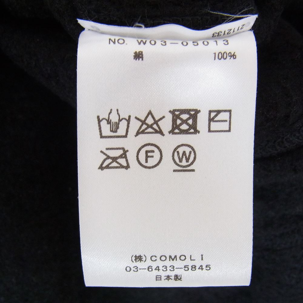 COMOLI コモリ 22AW W03-05013 シルクフリース 長袖クルー ニット ブラック系 2【中古】 – ブランド古着 LIFE