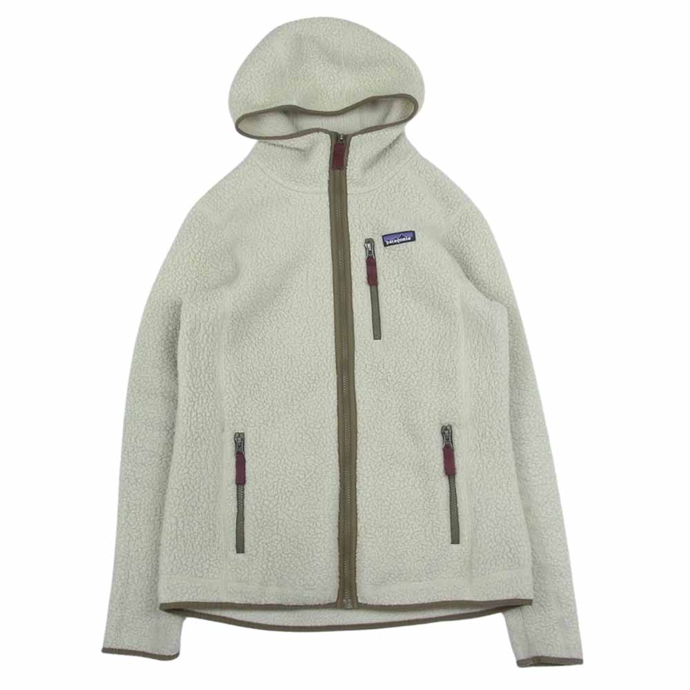 patagonia パタゴニア 22805FA17 Retro Pile Hoody レトロ パイル フーディ ボア フリース ジャケット オフホワイト系 M【中古】