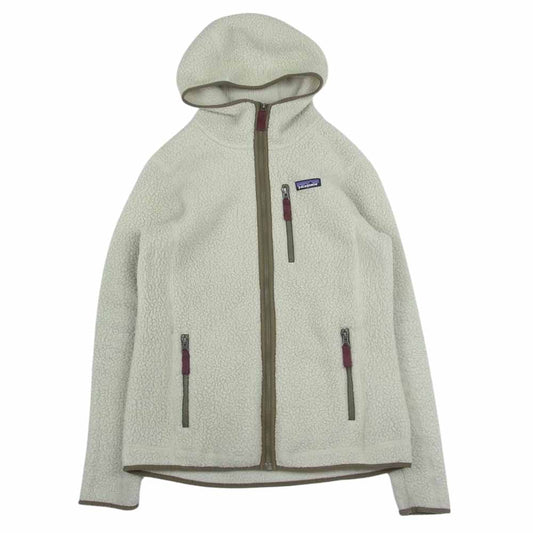 patagonia パタゴニア 22805FA17 Retro Pile Hoody レトロ パイル フーディ ボア フリース ジャケット オフホワイト系 M【中古】