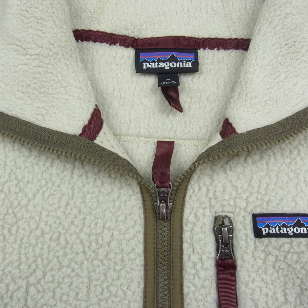 patagonia パタゴニア 22805FA17 Retro Pile Hoody レトロ パイル フーディ ボア フリース ジャケット オフホワイト系 M【中古】