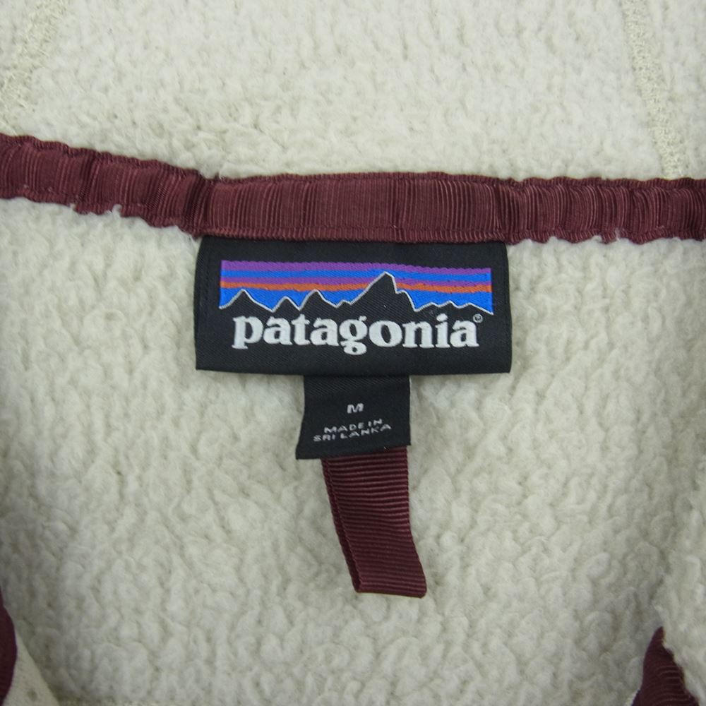 patagonia パタゴニア 22805FA17 Retro Pile Hoody レトロ パイル フーディ ボア フリース ジャケット オフホワイト系 M【中古】