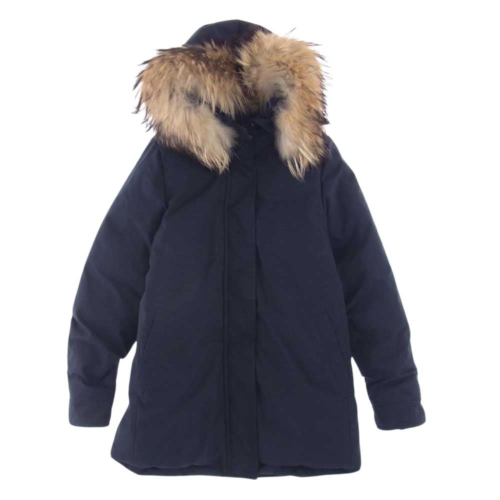 Pyrenex ピレネックス HWK041 BORDEAUX ボルドー ファー付き ダウン ジャケット ネイビー系 JP:38【中古】