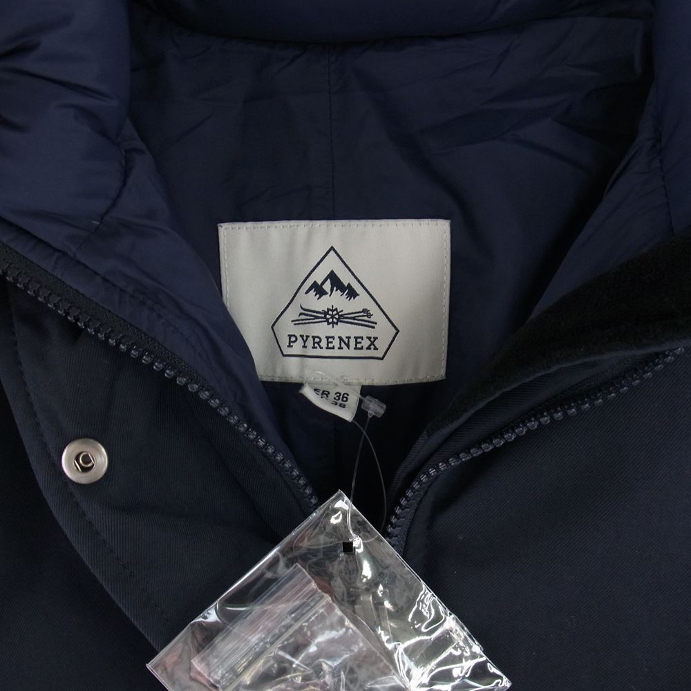 Pyrenex ピレネックス HWK041 BORDEAUX ボルドー ファー付き ダウン ジャケット ネイビー系 JP:38【中古】