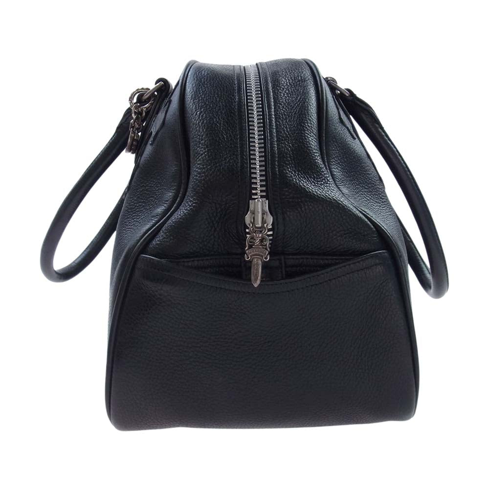CHROME HEARTS クロムハーツ（原本無） GYM MD ジムバッグ 現行型 CHチャーム付きミディアム レザー ハンドバッグ ブラック系【中古】