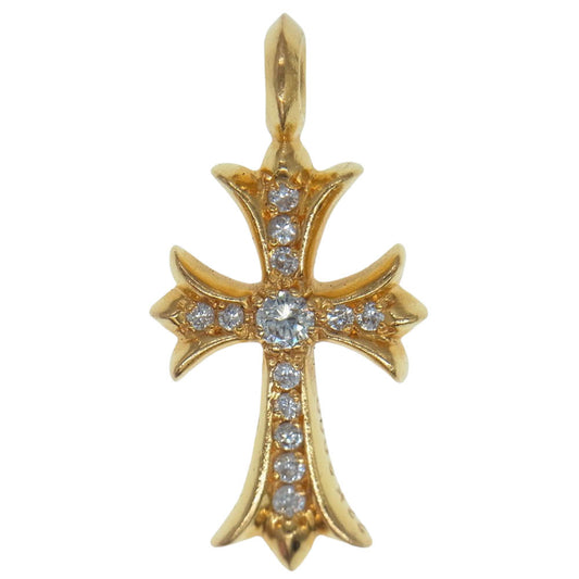 CHROME HEARTS クロムハーツ（原本無） 22K TNY CRSF P/DMND タイニーファットクロス パヴェダイヤ ゴールド ペンダントトップ ゴールド系【中古】