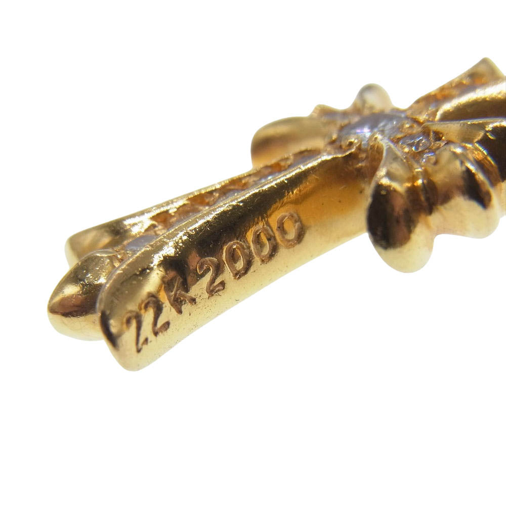 CHROME HEARTS クロムハーツ（原本無） 22K TNY CRSF P/DMND タイニーファットクロス パヴェダイヤ ゴールド ペンダントトップ ゴールド系【中古】