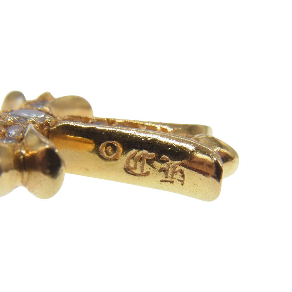 CHROME HEARTS クロムハーツ（原本無） 22K TNY CRSF P/DMND タイニーファットクロス パヴェダイヤ ゴールド ペンダントトップ ゴールド系【中古】