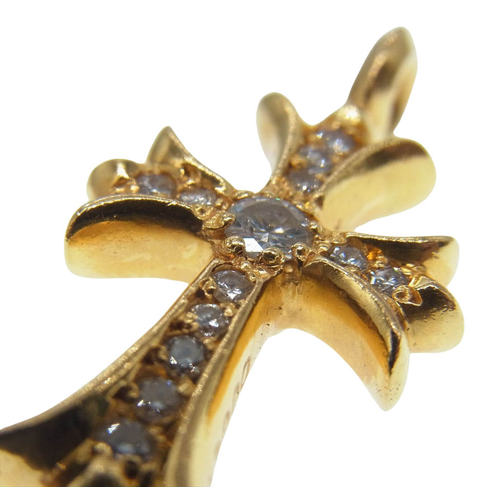 CHROME HEARTS クロムハーツ（原本無） 22K TNY CRSF P/DMND タイニーファットクロス パヴェダイヤ ゴールド ペンダントトップ ゴールド系【中古】