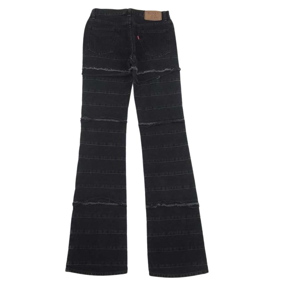 HYSTERIC GLAMOUR ヒステリックグラマー 2AP-0663 KINKY JEANS ツギハギ ウミヘビ ダメージ加工 デニム ブラック系 L【中古】