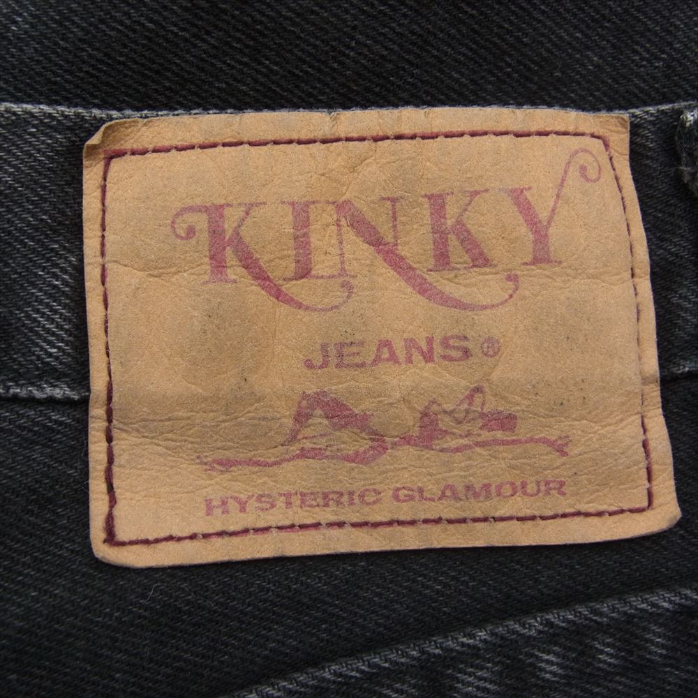 HYSTERIC GLAMOUR ヒステリックグラマー 2AP-0663 KINKY JEANS ツギハギ ウミヘビ ダメージ加工 デニム ブラック系 L【中古】