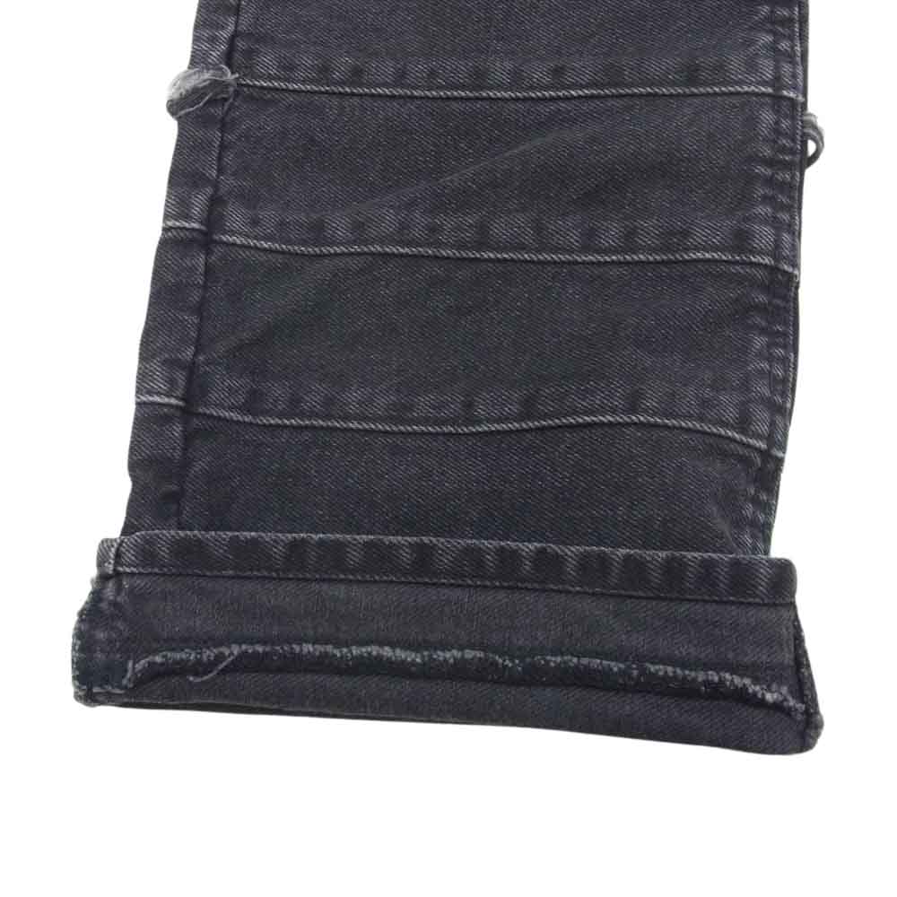 HYSTERIC GLAMOUR ヒステリックグラマー 2AP-0663 KINKY JEANS ツギハギ ウミヘビ ダメージ加工 デニム ブラック系 L【中古】